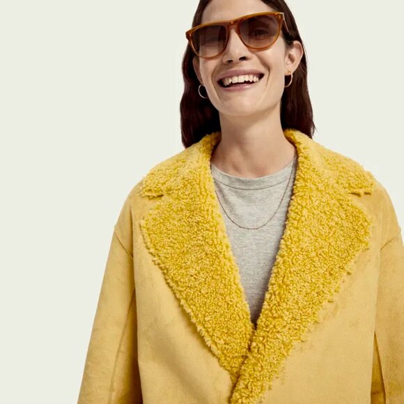 Scotch and soda Long Reversible Teddy Jacket - Picture 11 of 14